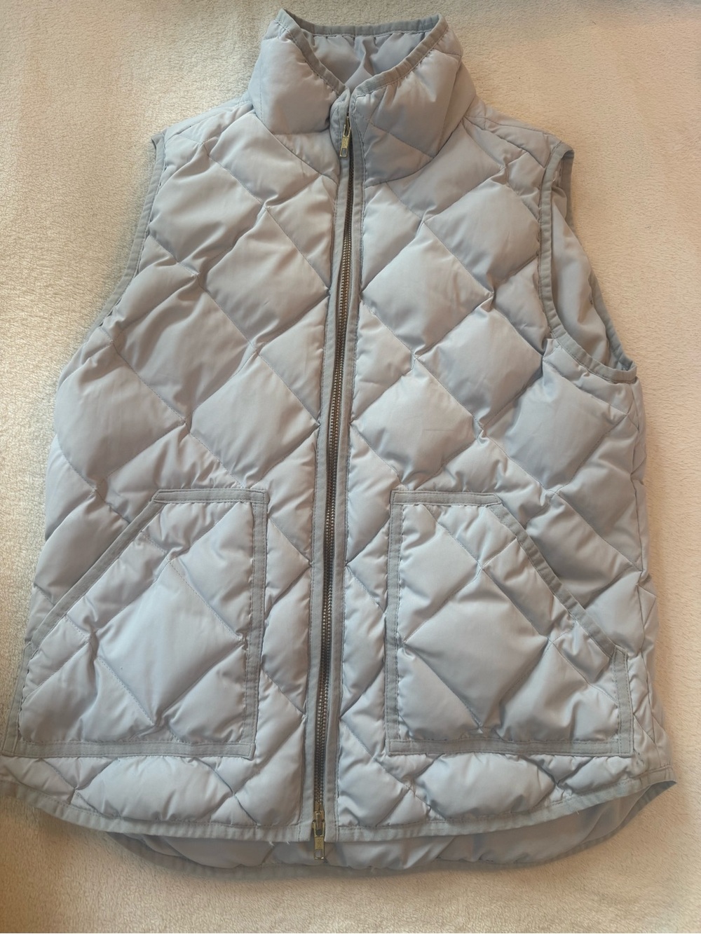 J. Crew Light Blue Quilted Puffer Vest for Women
